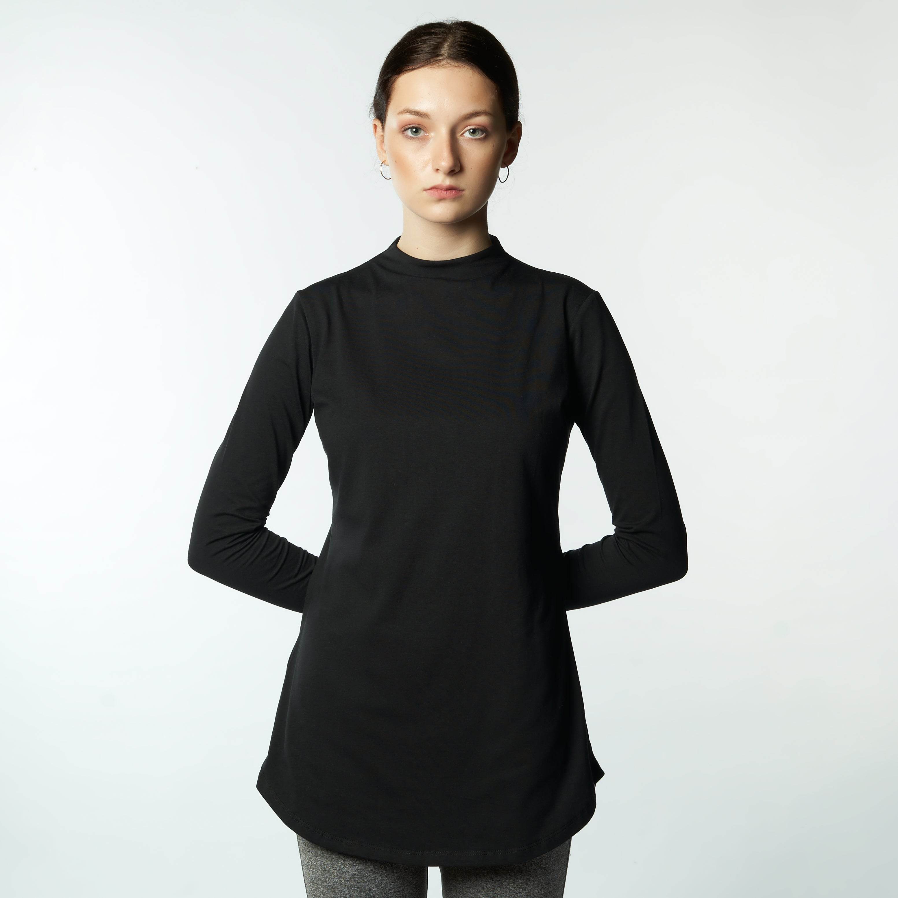 Bamboo + Premium Cotton Double Layer Long Fit Long Sleeves Basic T-Shirt - Breathe Everyday LTD