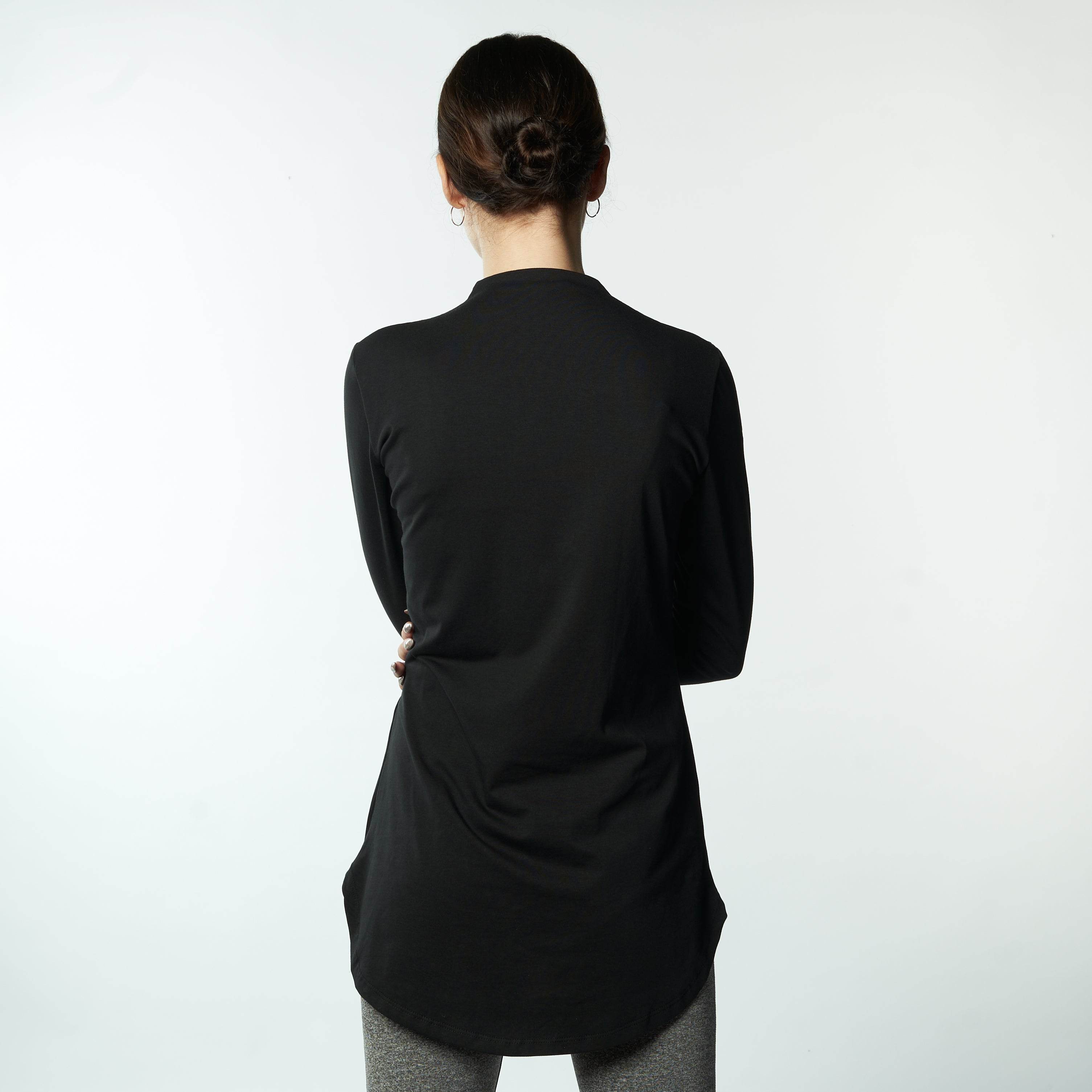 Bamboo + Premium Cotton Double Layer Long Fit Long Sleeves Basic T-Shirt - Breathe Everyday LTD