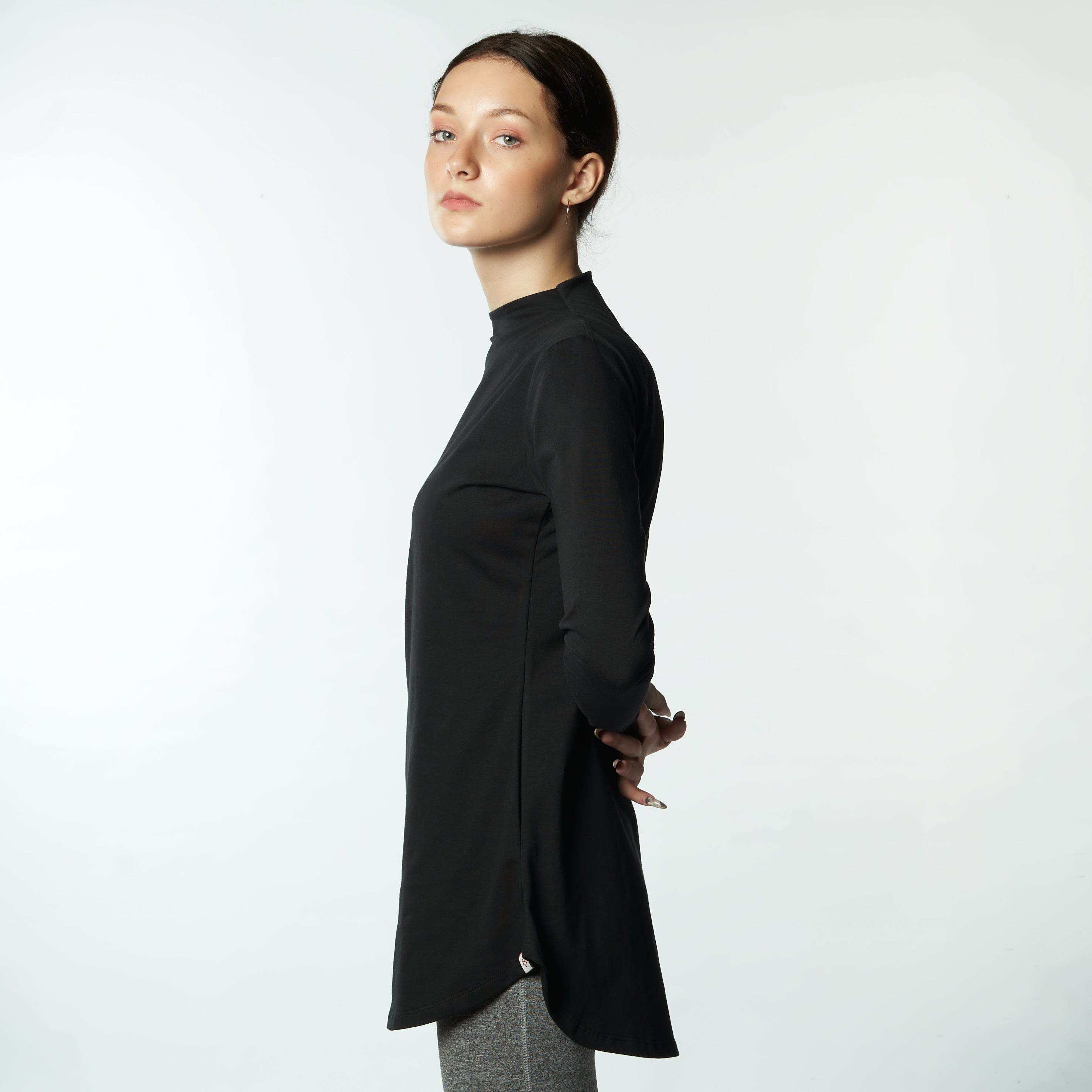 Bamboo + Premium Cotton Double Layer Long Fit Long Sleeves Basic T-Shirt - Breathe Everyday LTD