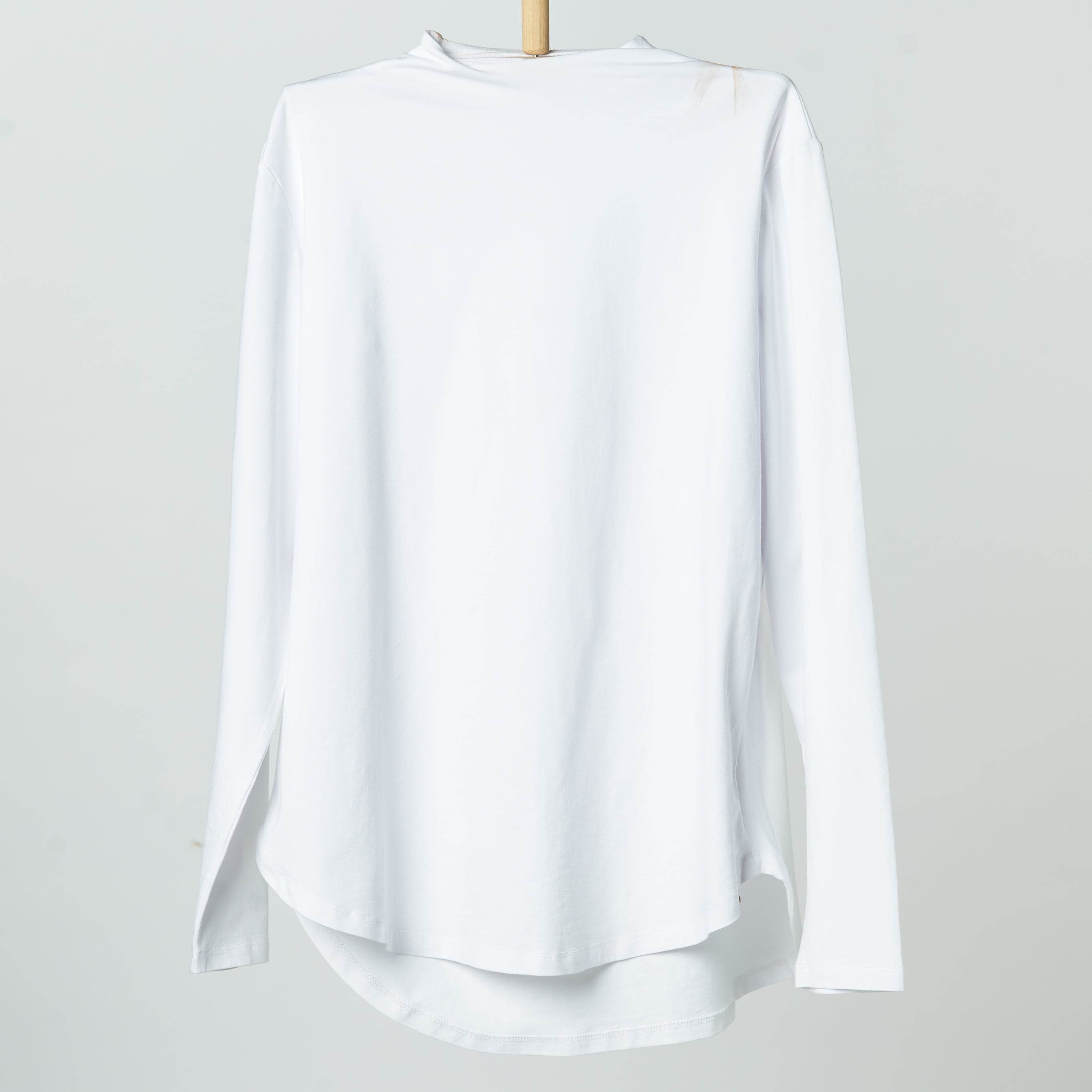 Bamboo + Premium Cotton Double Layer Long Fit Long Sleeves Basic T-Shirt - Breathe Everyday LTD