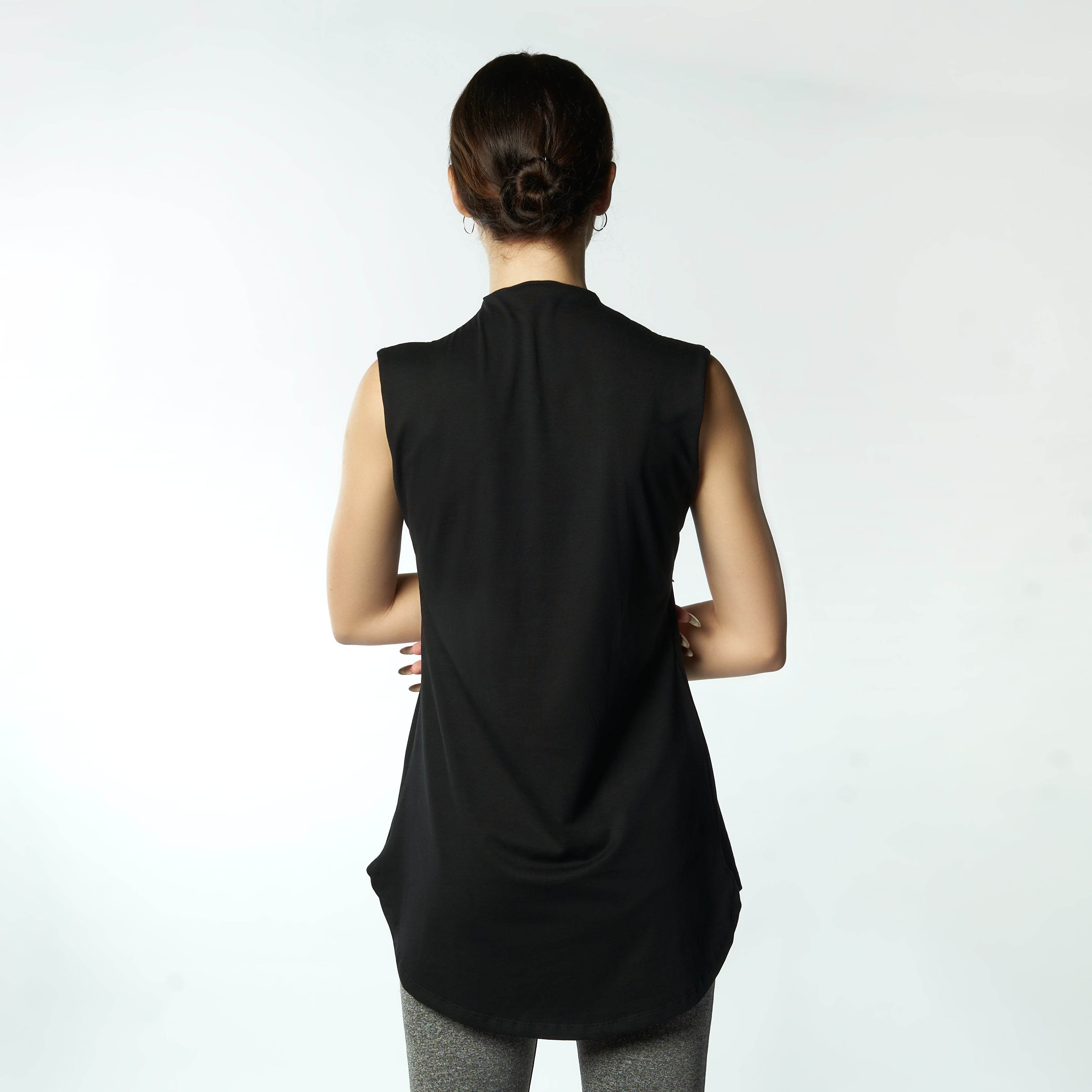 Bamboo + Premium Cotton Double Layer Long Fit Sleeveless Basic T-Shirt - Breathe Everyday LTD