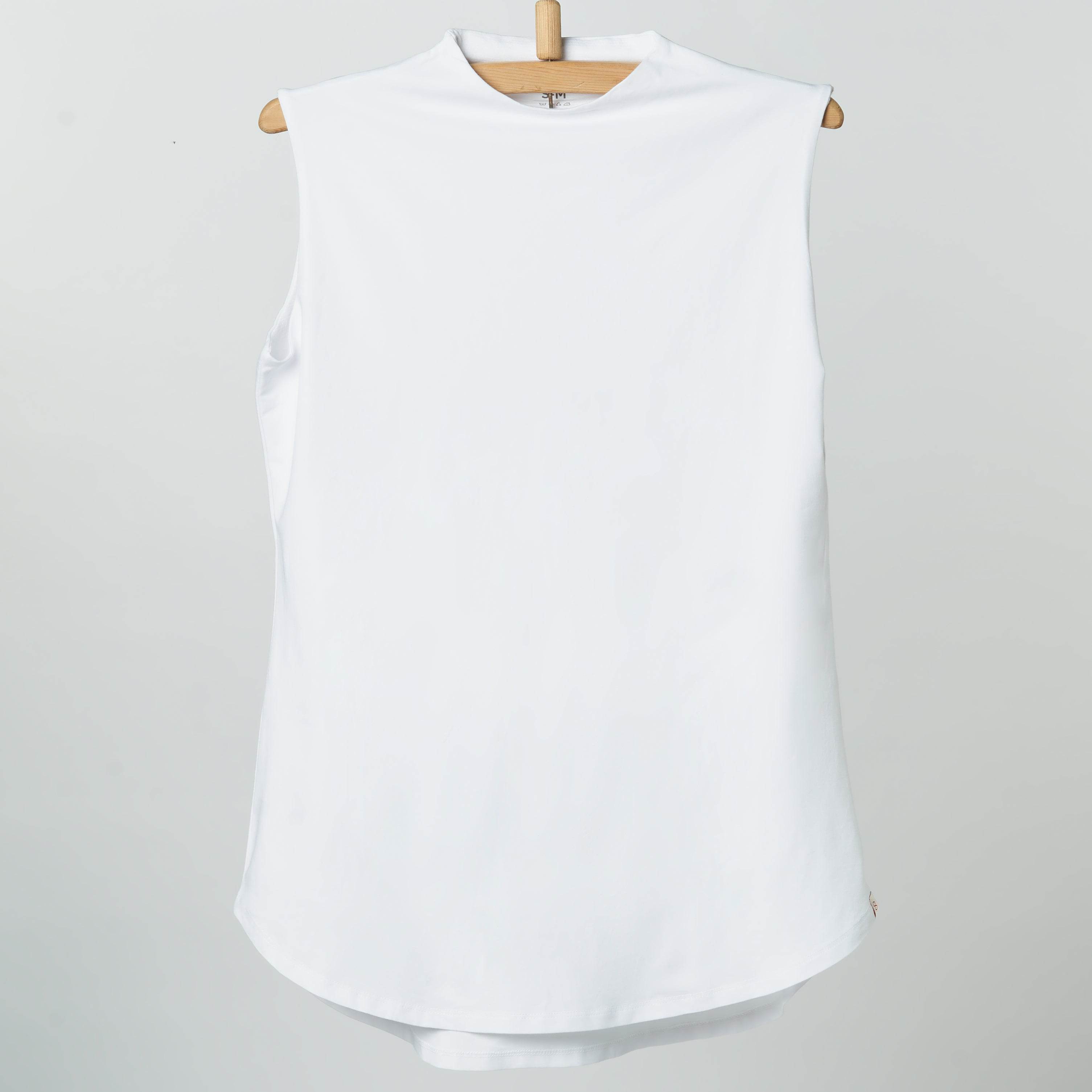 Bamboo + Premium Cotton Double Layer Long Fit Sleeveless Basic T-Shirt - Breathe Everyday LTD