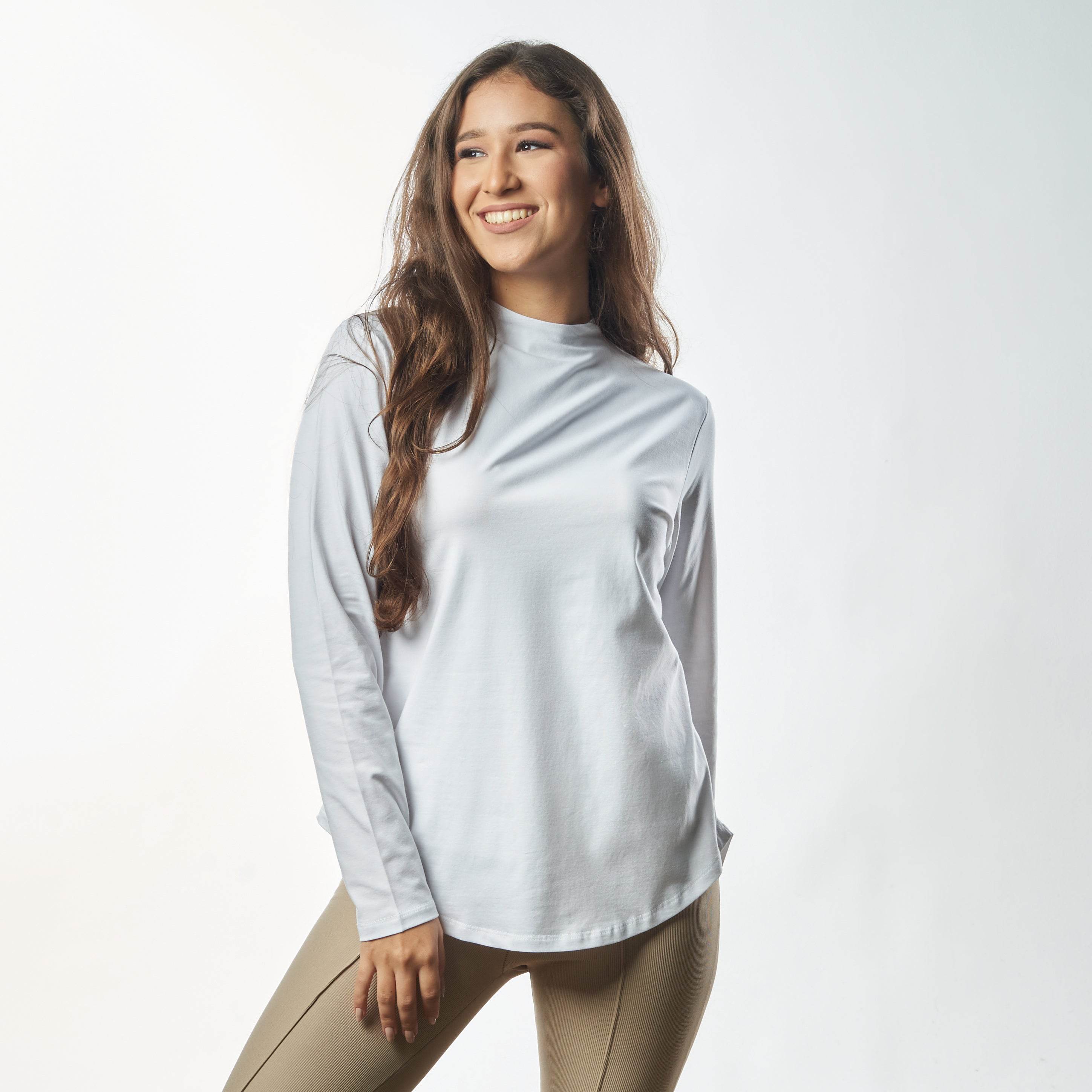 Bamboo + Premium Cotton Double Layer Short Fit Long Sleeves Basic T-Shirt - Breathe Everyday LTD