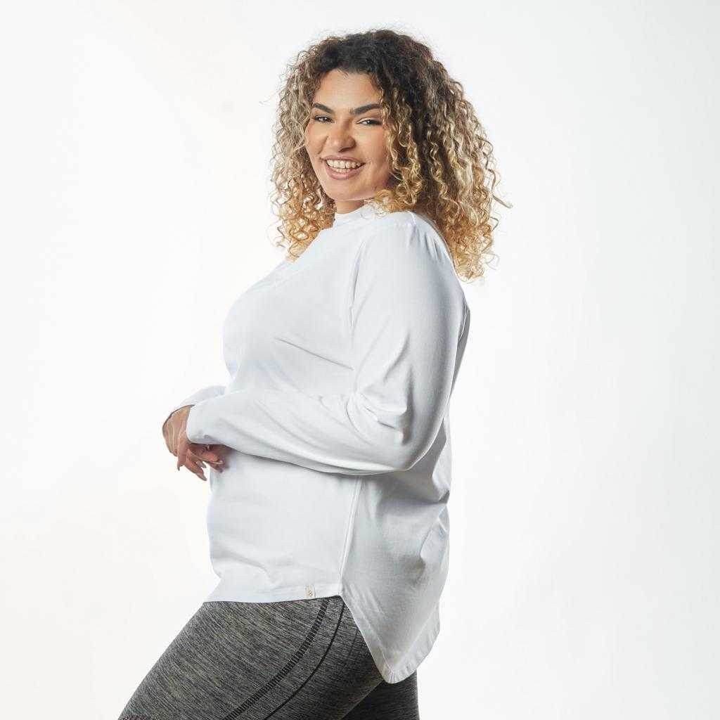 Bamboo + Premium Cotton Double Layer Short Fit Long Sleeves Basic T-Shirt - Breathe Everyday LTD