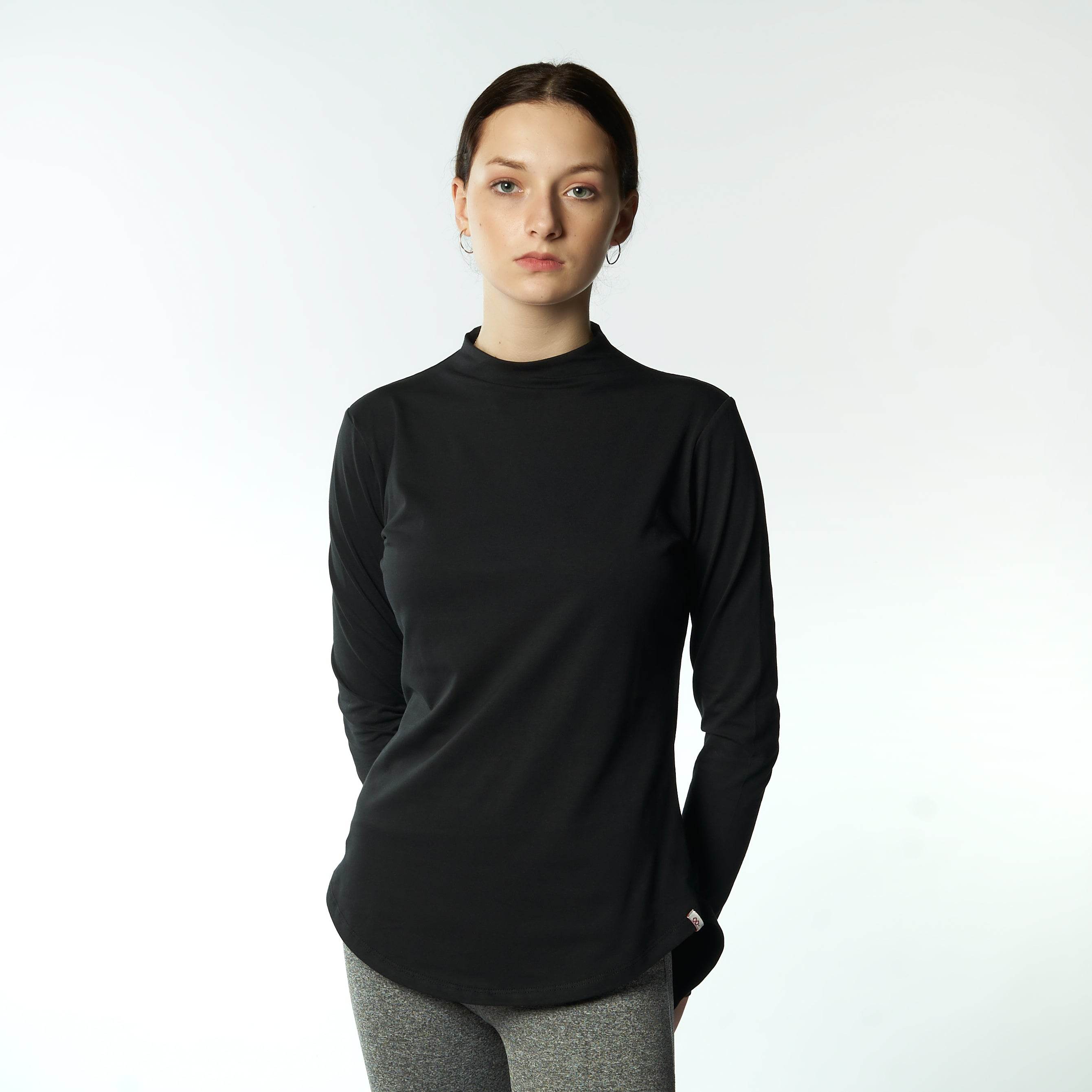 Bamboo + Premium Cotton Double Layer Short Fit Long Sleeves Basic T-Shirt - Breathe Everyday LTD