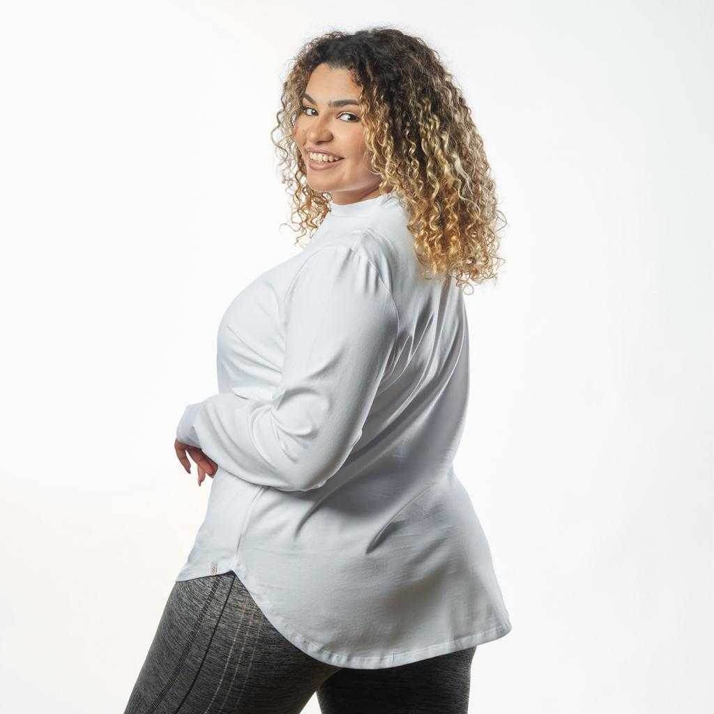 Bamboo + Premium Cotton Double Layer Short Fit Long Sleeves Basic T-Shirt - Breathe Everyday LTD