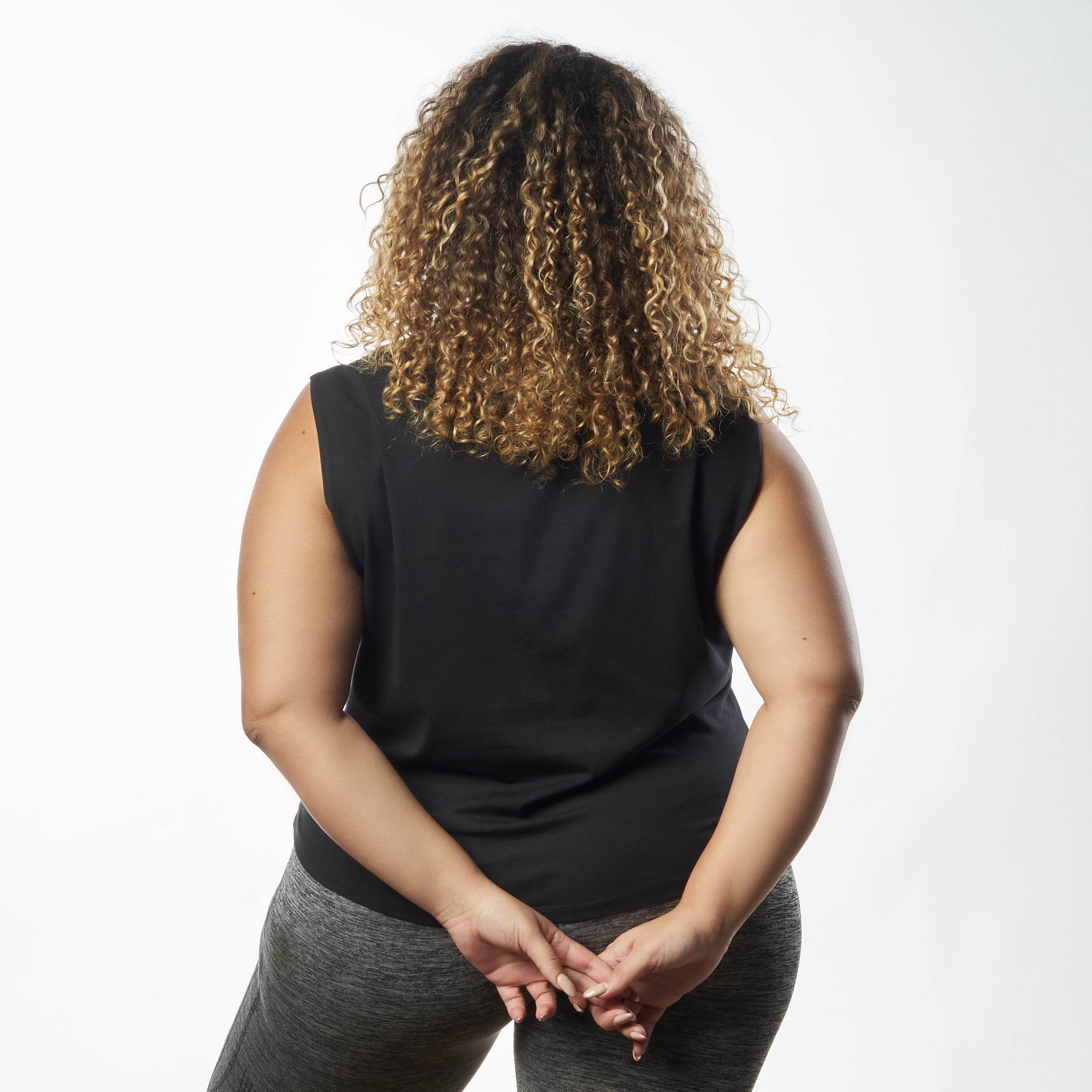 Bamboo + Premium Cotton Double Layer Short Fit Sleeveless Basic T-Shirt - Breathe Everyday LTD