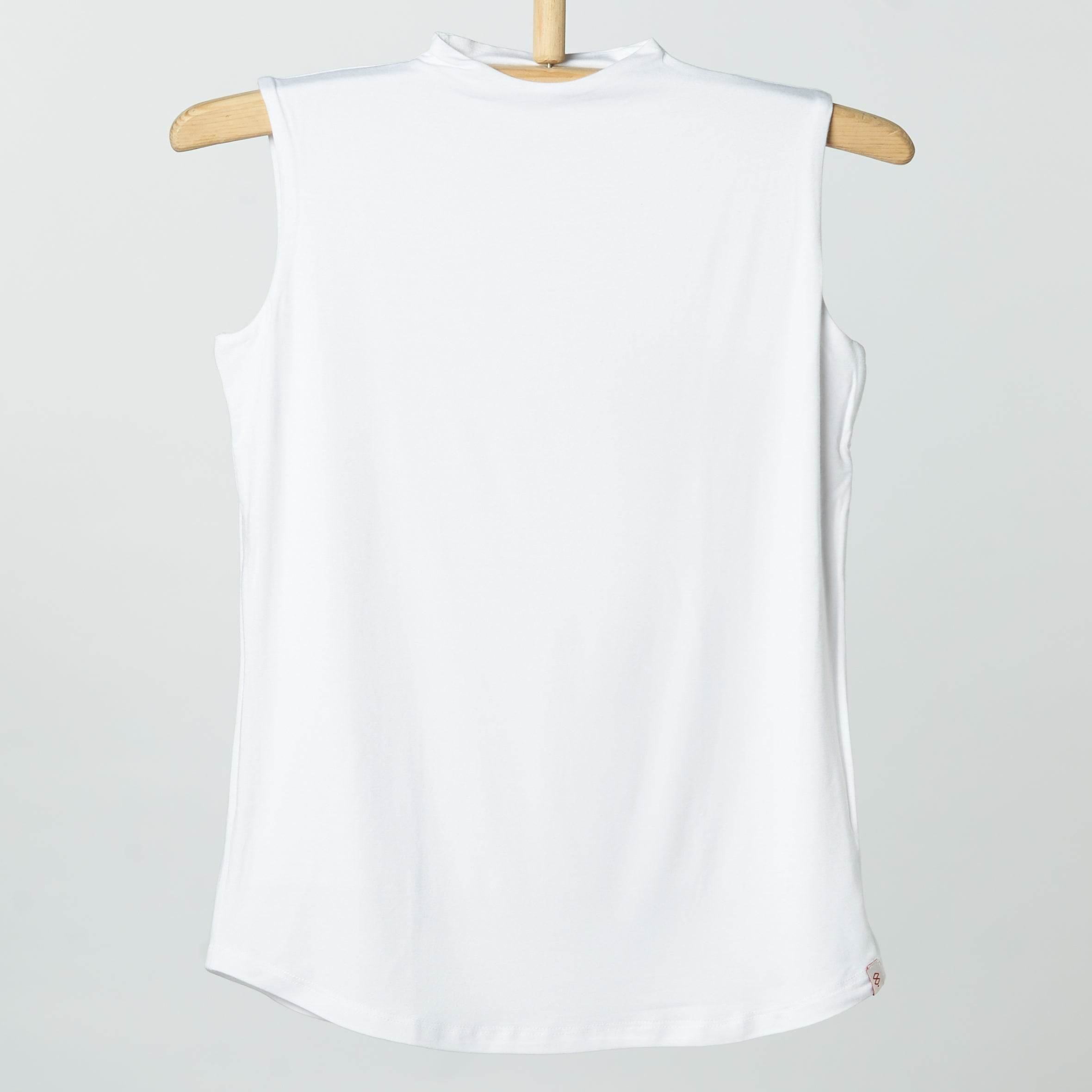 Bamboo + Premium Cotton Double Layer Short Fit Sleeveless Basic T-Shirt - Breathe Everyday LTD