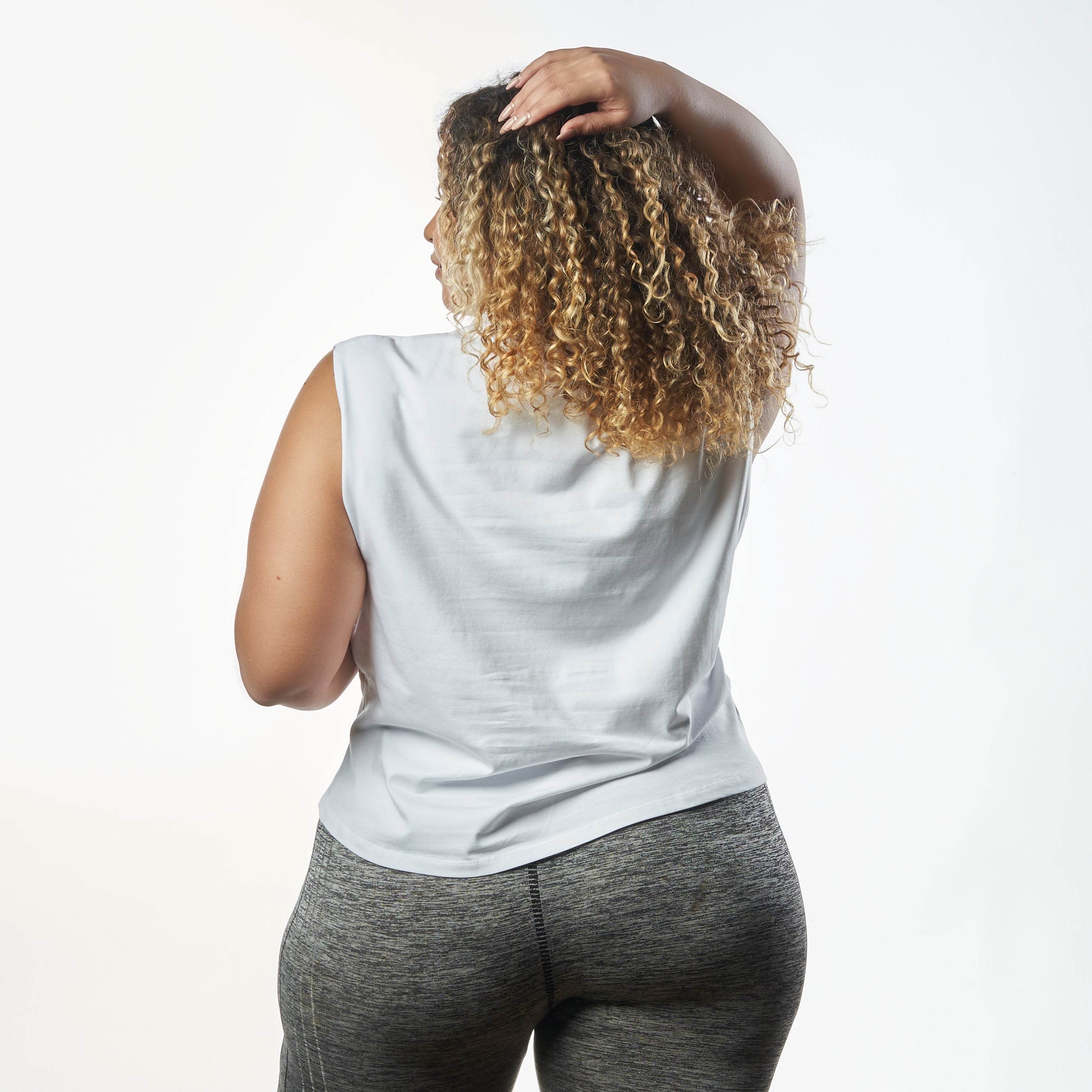 Bamboo + Premium Cotton Double Layer Short Fit Sleeveless Basic T-Shirt - Breathe Everyday LTD