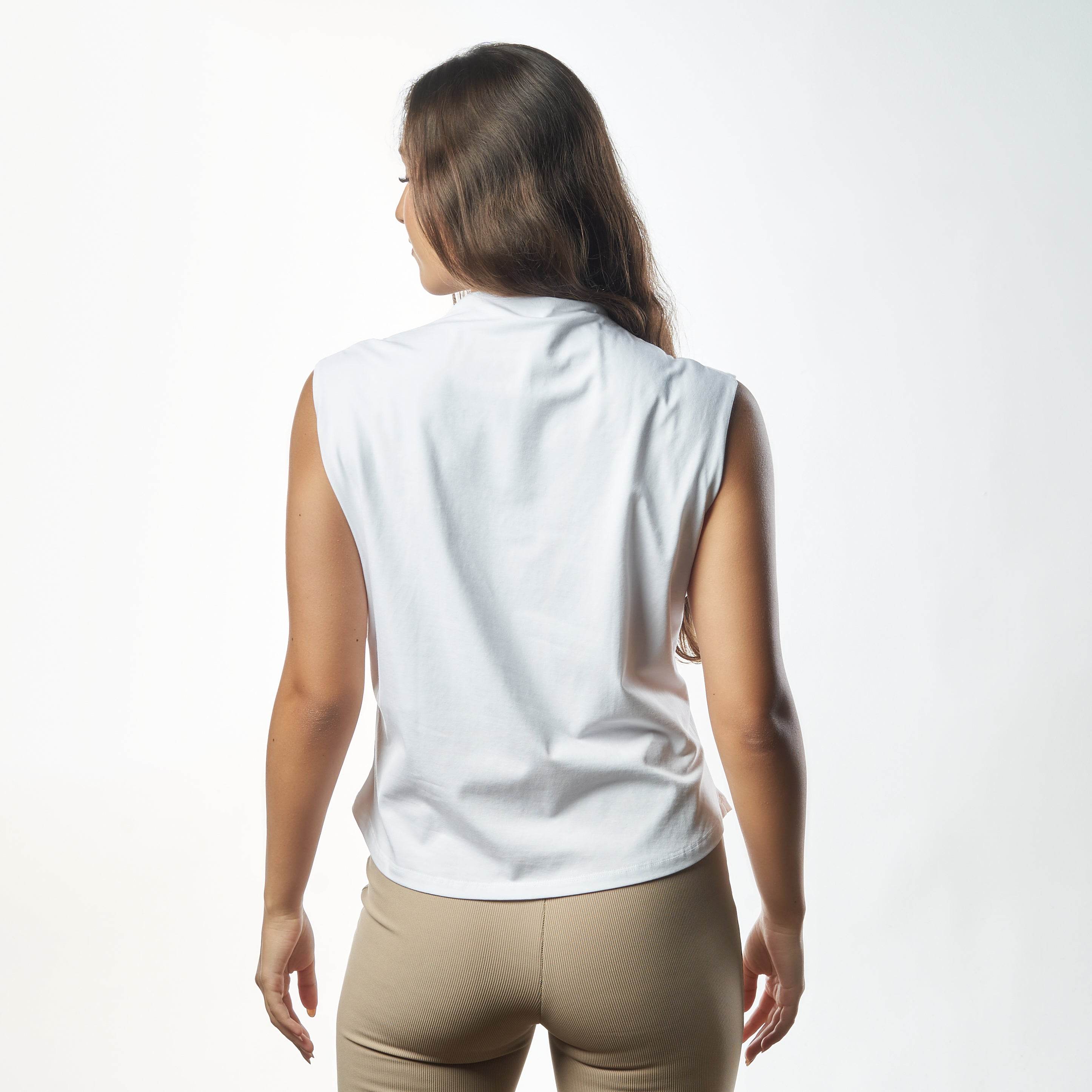 Bamboo + Premium Cotton Double Layer Short Fit Sleeveless Basic T-Shirt - Breathe Everyday LTD