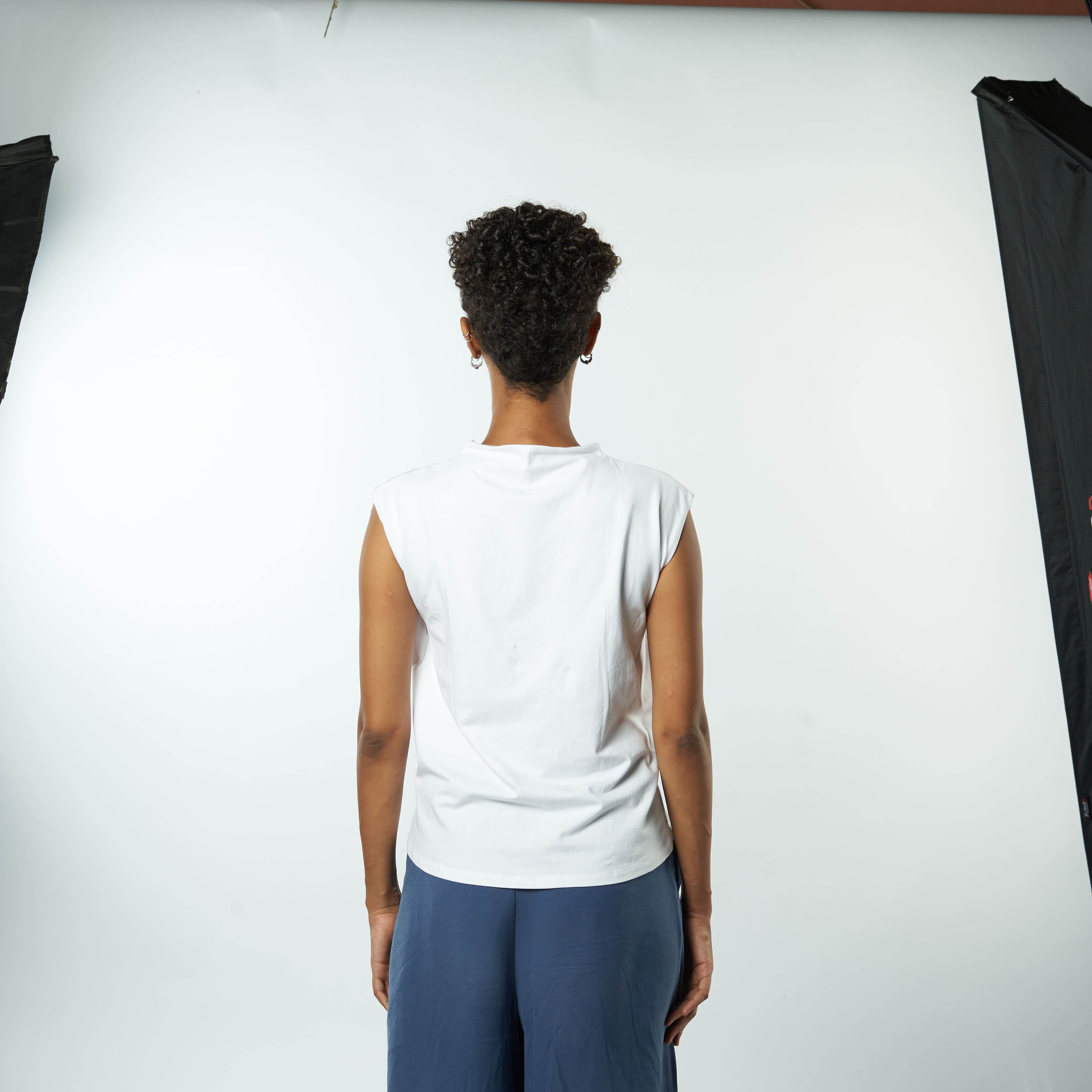 Bamboo + Premium Cotton Double Layer Short Fit Sleeveless Basic T-Shirt - Breathe Everyday LTD