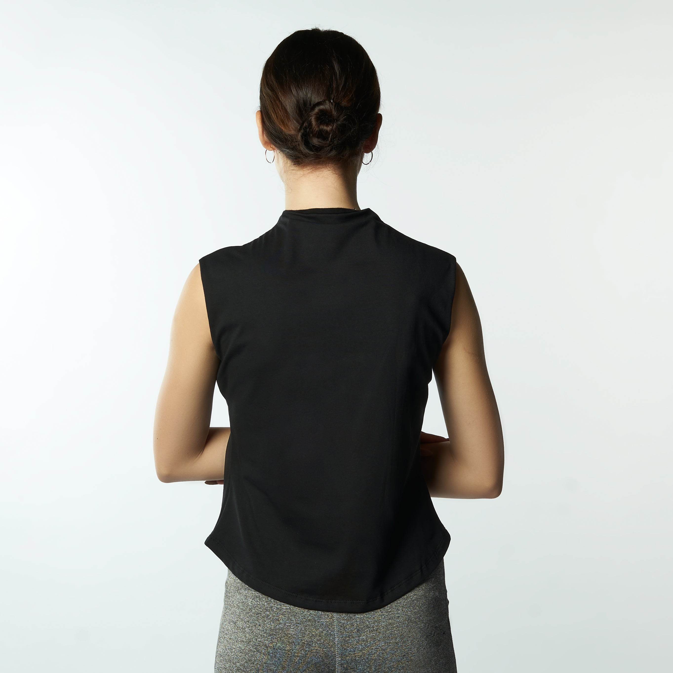 Bamboo + Premium Cotton Double Layer Short Fit Sleeveless Basic T-Shirt - Breathe Everyday LTD