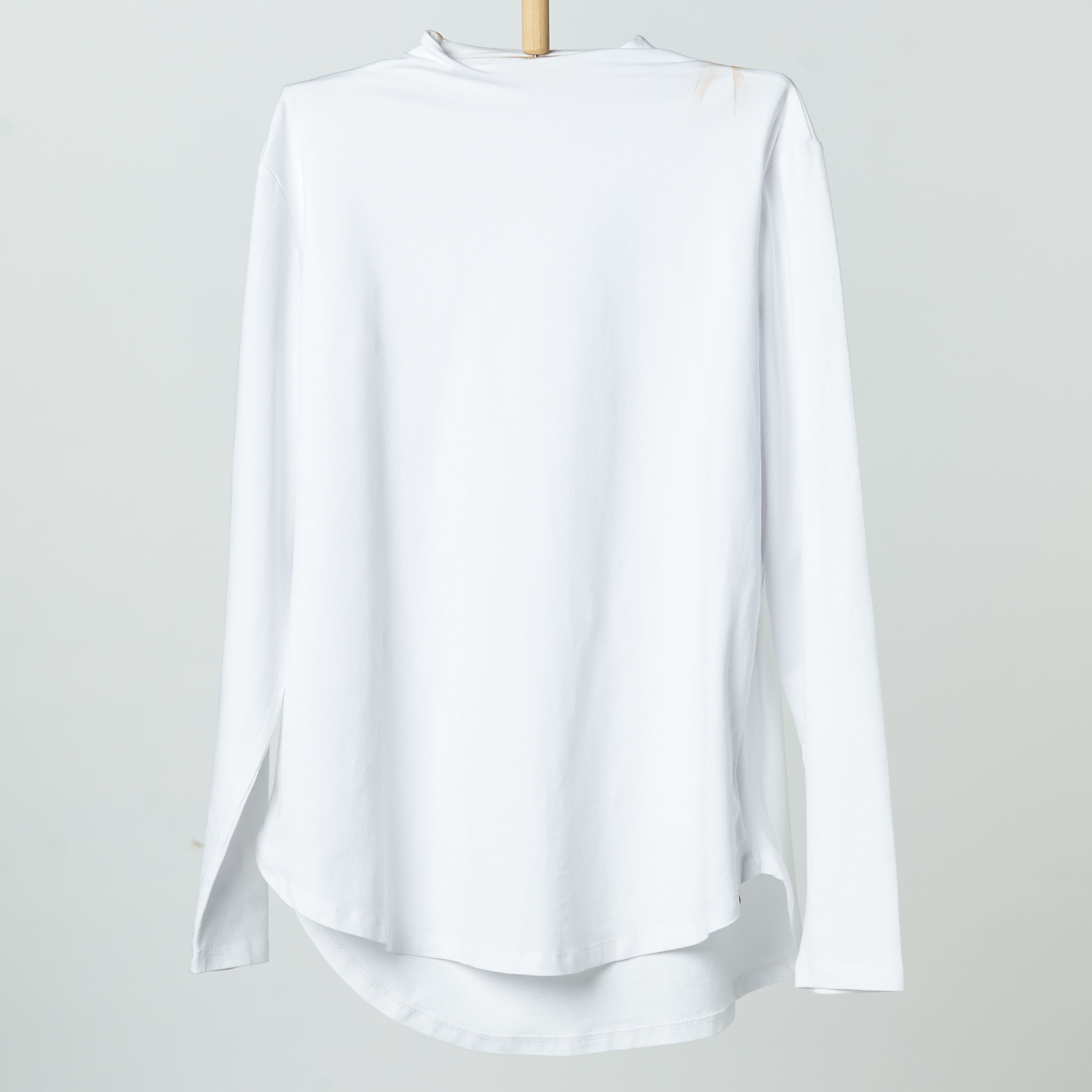 Bamboo + Premium Cotton Double Layer Long Fit Long Sleeves Basic T - Shirt - Breathe Everyday LTD