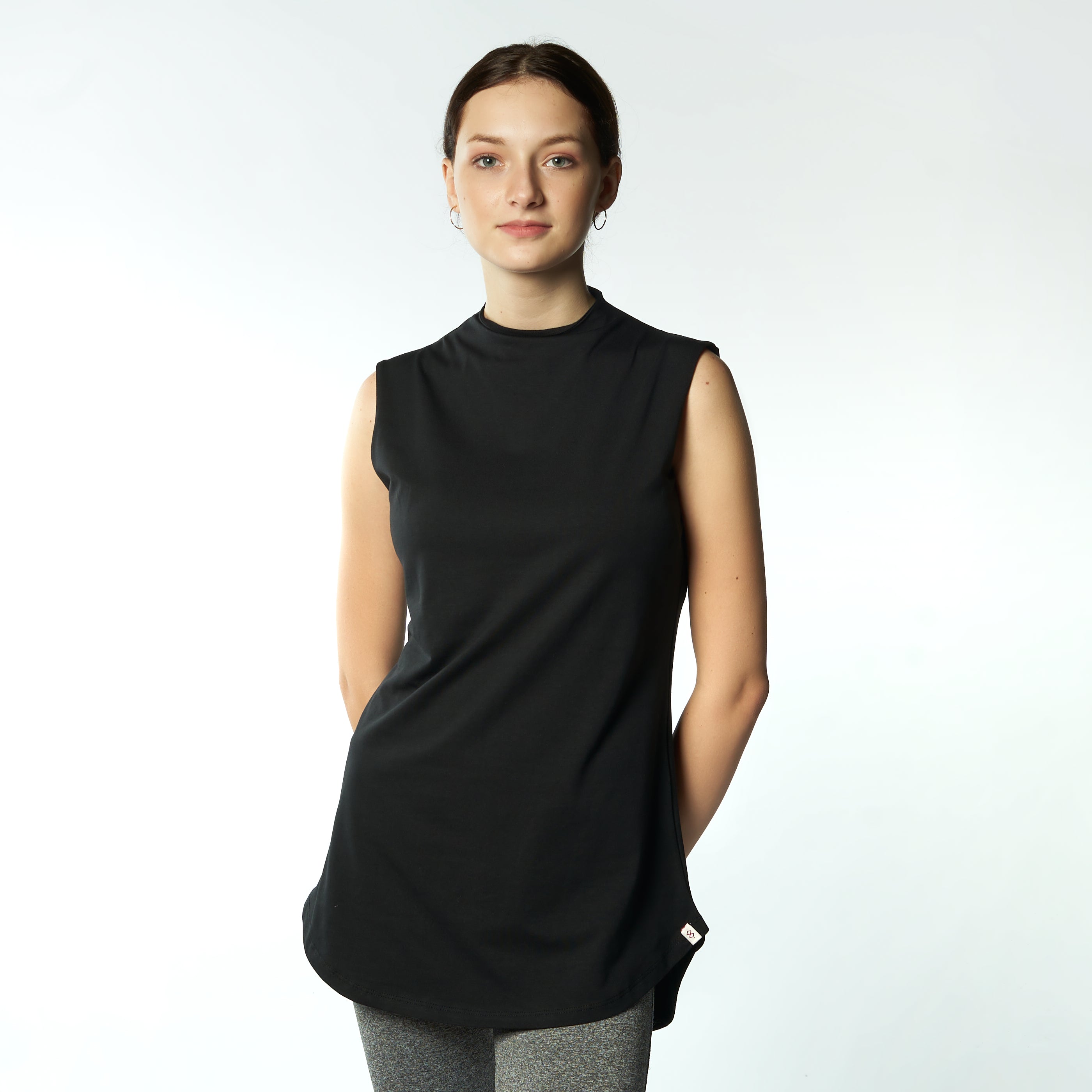 Bamboo + Premium Cotton Double Layer Long Fit Sleeveless Basic T - Shirt - Breathe Everyday LTD