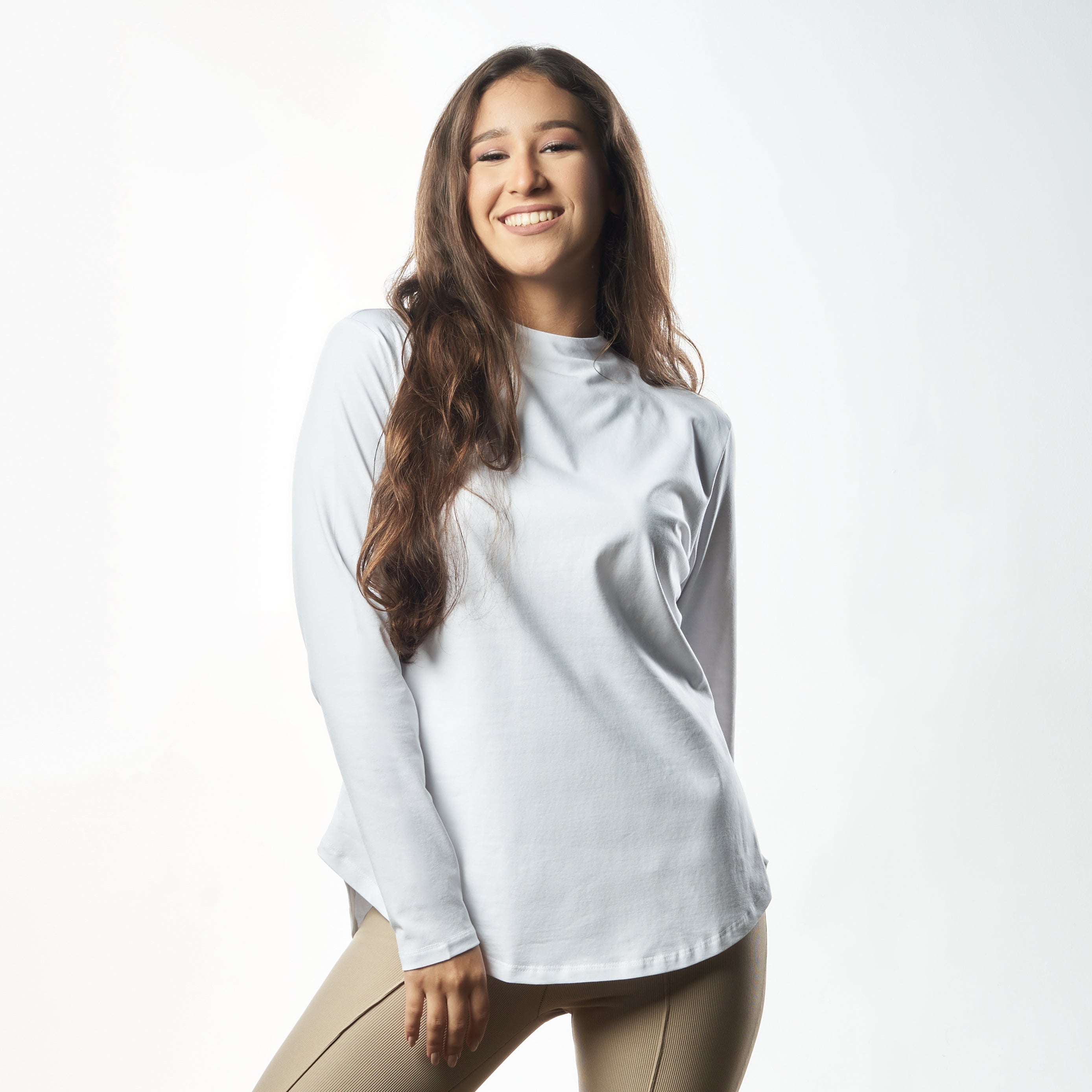 Bamboo + Premium Cotton Double Layer Short Fit Long Sleeves Basic T - Shirt - Breathe Everyday LTD