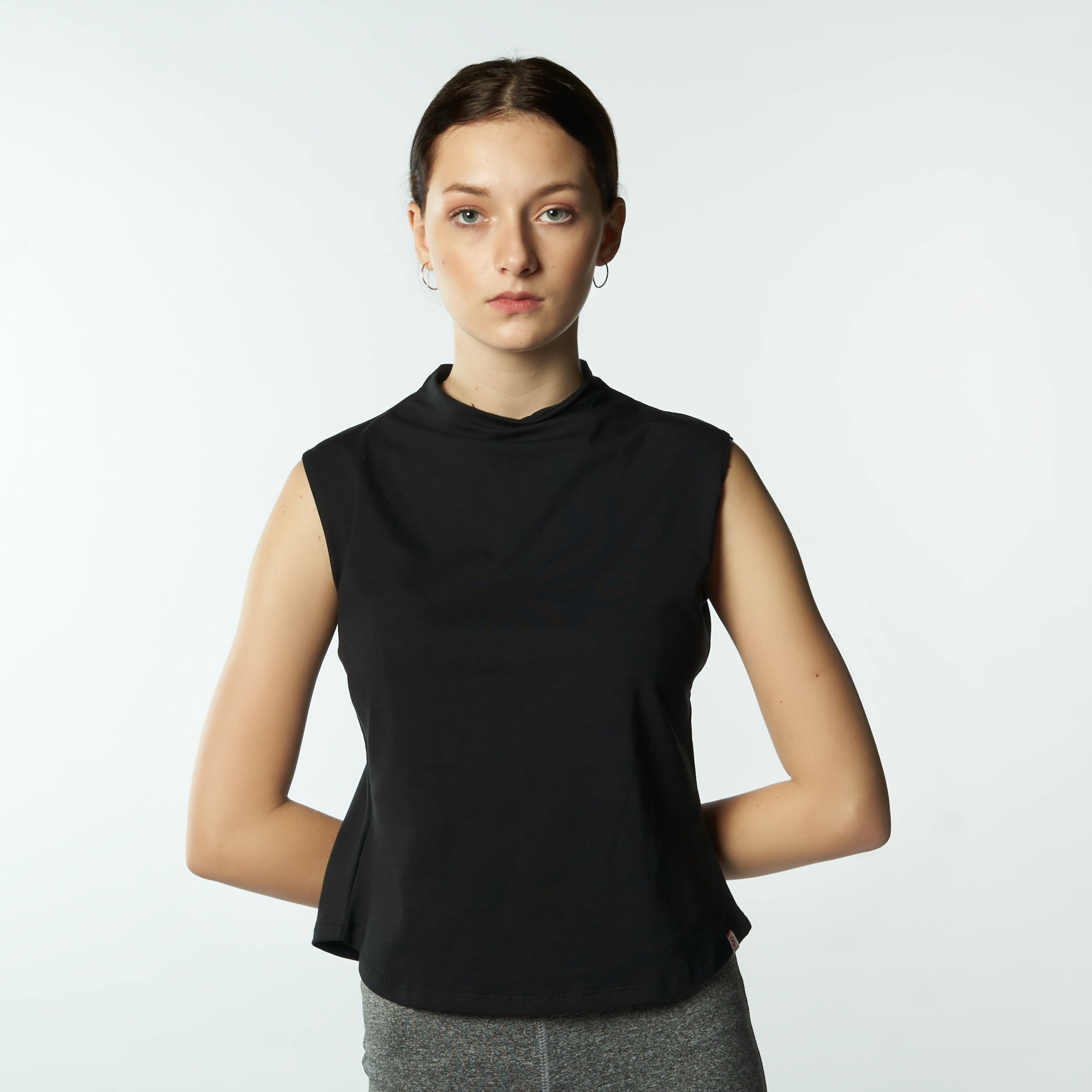 Bamboo + Premium Cotton Double Layer Short Fit Sleeveless Basic T - Shirt - Breathe Everyday LTD